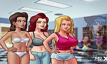 Момичетата от анимационните филми стават непослушни в съблекалнята в Summertimesaga